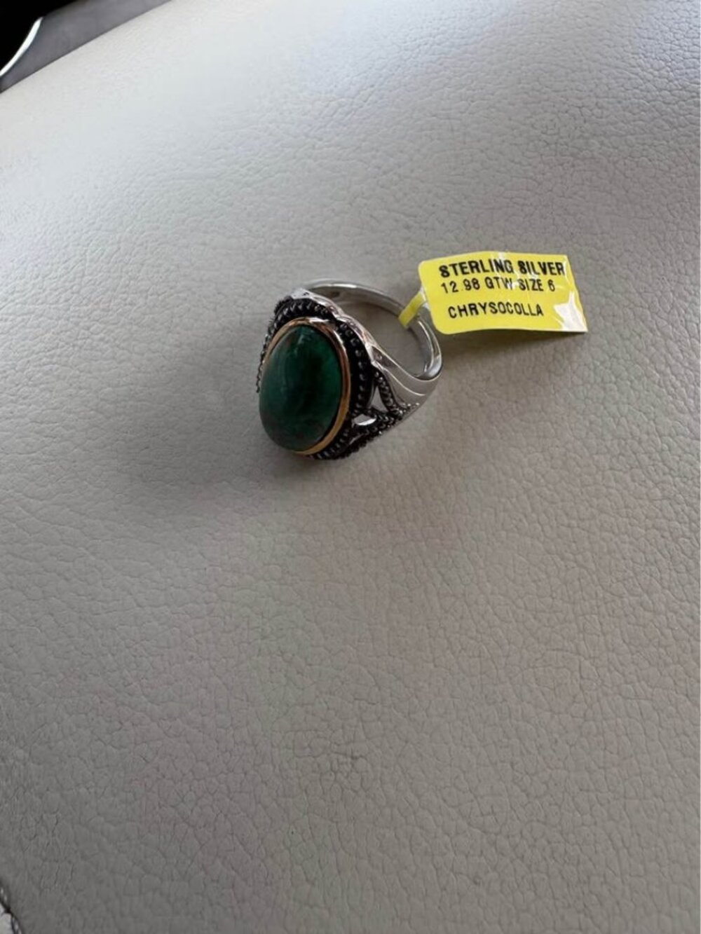 Sterling Silver Chrysocolla Ring Size 6